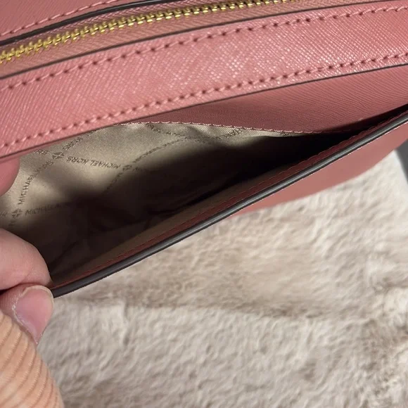 Michael Kors Jet Set Large Saffiano Leather Crossbody Bag - Picture 12 of 16